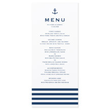 Modern Navy Blue and White Anchor Nautical Bröllop