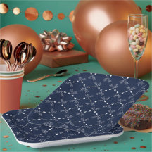 Modern Navy Blue and White Mönster Helgdag