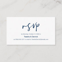 Modern Navy Blue avslappnad elegance font Bröllop 