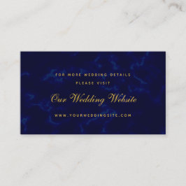 Modern Navy Blue Bröllop webbplats Tilläggskort