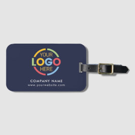 Modern Navy Blue Corporate Business Logotyp Bagagebricka