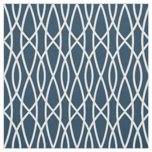 Modern Navy Blue Geometric Mönster Tyg