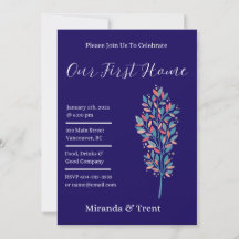 Modern Navy Blue HouseuppvärmParty