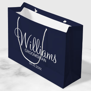 Modern Navy Blue Personlig Groomsman