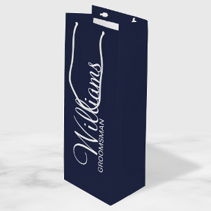 Modern Navy Blue Personlig Groomsman
