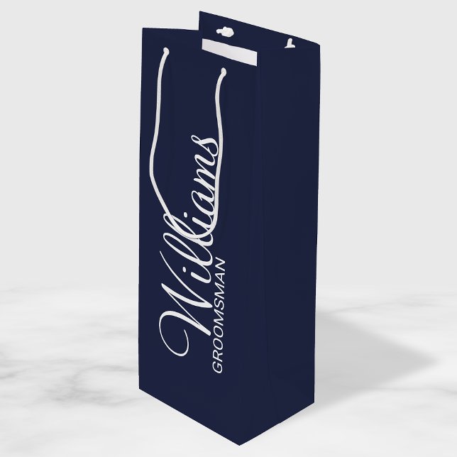 Modern Navy Blue Personlig Groomsman (Skapare uppladdad)