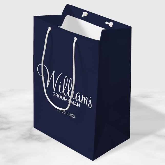 Modern Navy Blue Personlig Groomsman (Skapare uppladdad)