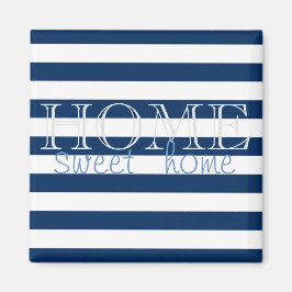 Modern Navy Blue Rand ,Home Sweet Home Magnet