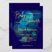 Modern Navy Blue Real guld