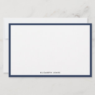 Modern Navy Blue Simple Gräns Budget Note Card