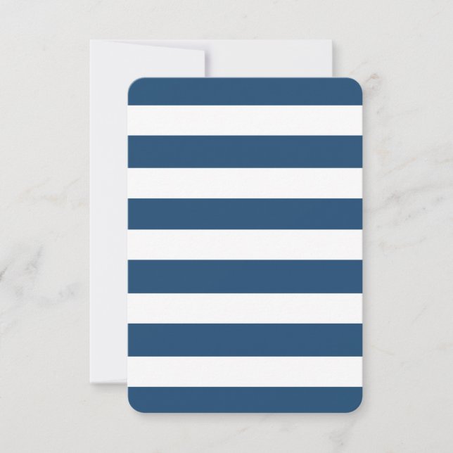 Modern Navy Blue White Rand Mönster (Framsida)