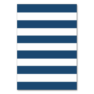 Modern Navy Blue White Rand Mönster Bordsnummer