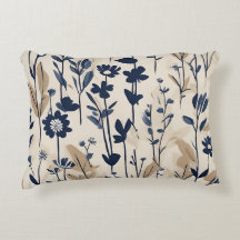 Modern Navy Blue Wildblomma