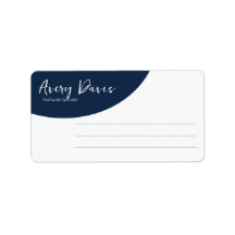 Modern Navy Elegant Minimalistisk Design Fastighet