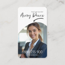 Modern Navy Elegant Minimalistisk Design Fastighet