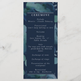 Modern Navy Emerald Abstrakt Watercolor Program