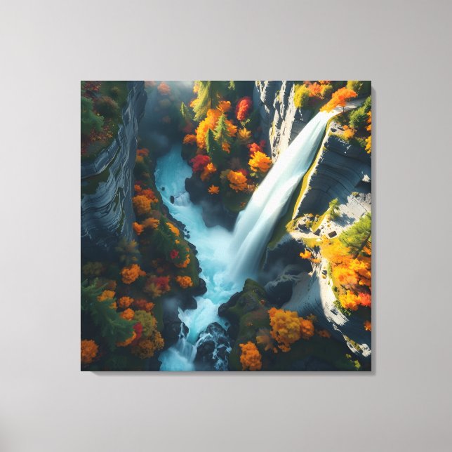 Modern Navy & Gold Abstract Mountain Peak – Luxury Canvastryck (Framsida)