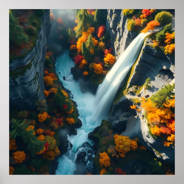 Modern Navy & Gold Abstract Mountain Peak – Luxury Poster (Framsidan)