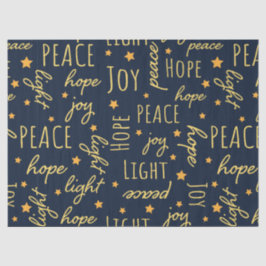 Modern Navy & Gold Christmas Script Decoupage