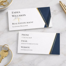 Modern Navy Gold Lyxmäklare Varumärke