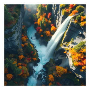Modern Navy & Guld Abstrakt Bergstopp – Lyx Fototryck