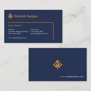 Modern Navy Guld Modern Professionell Fetstil Visitkort