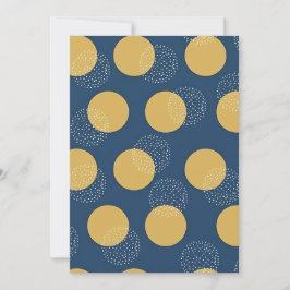 Modern Navy och guld polka prickar Tack Kort