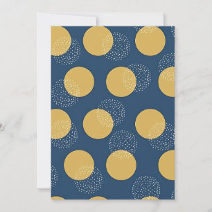 Modern Navy och guld polka prickar Tack Kort
