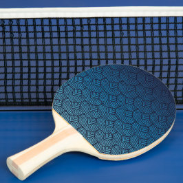 Modern Navy Teal Geometrisk Ombre Pingisracket