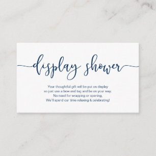 Modern Navyblå minimalism font, Display dusch Tilläggskort