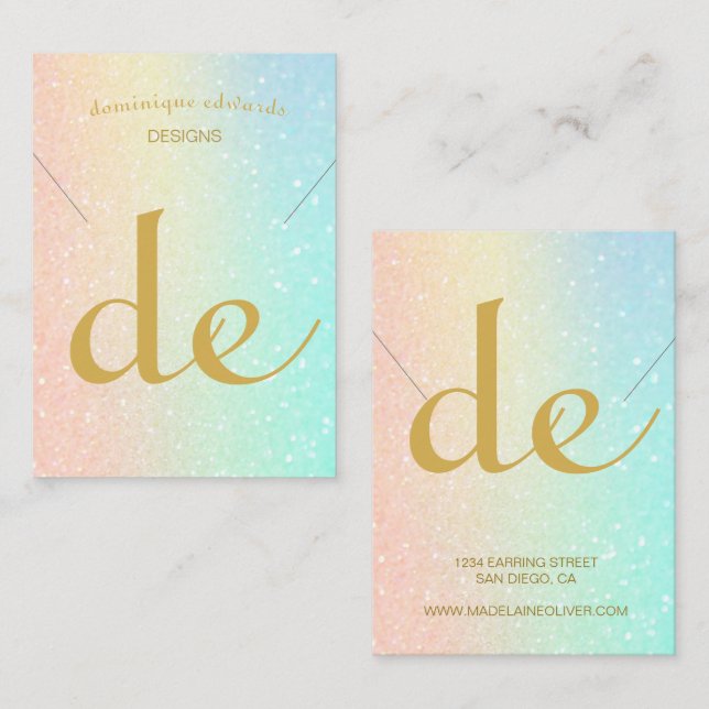 Modern Necklace-Visning Visitkort (Fram/baksida)