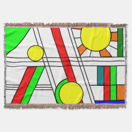 Modern Nedfläckad-Glass-utseende Filt