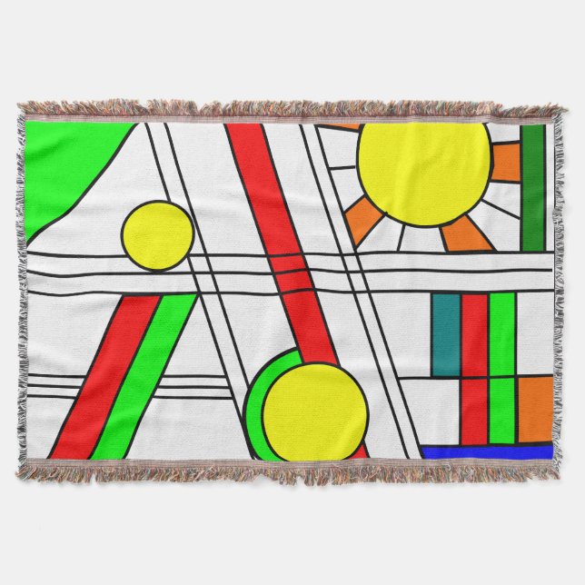 Modern Nedfläckad-Glass-utseende Filt (Framsidan)