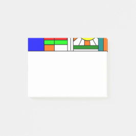 Modern Nedfläckad-Glass-utseende Post-it Block