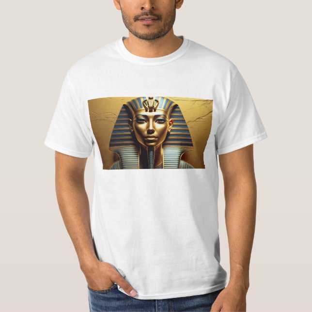 Modern Nefertiti Pharaoh Art – Men's Egyptian Gr T Shirt (Framsida)