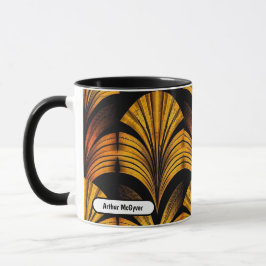 Modern Neo Deco Fläktbåge Geometrisk Design Mugg