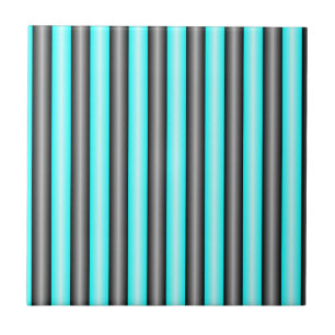 Modern Neon Blue and Black 3D Metall Effect Rand Kakelplatta