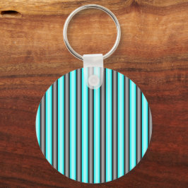 Modern Neon Blue and Black 3D Metall Effect Rand Nyckelring