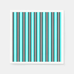 Modern Neon Blue and Black 3D Metall Effect Rand Pappersservett