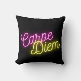 Modern Neon Carpe Diem Ord Art Kudde