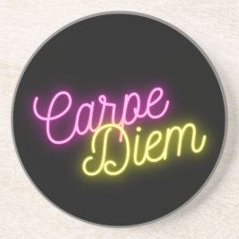 Modern Neon Carpe Diem Ord Art Underlägg