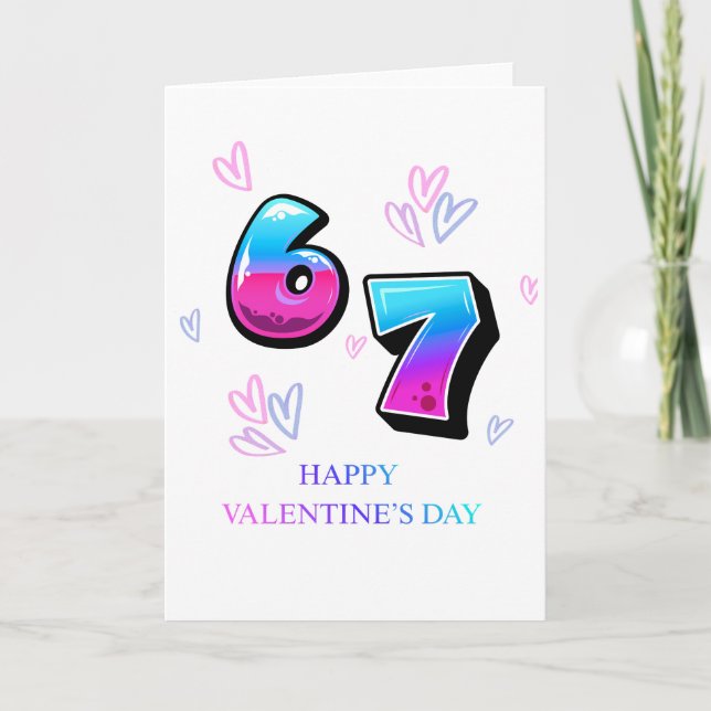 Modern Neon Gradient Happy Valentine's Day Card Kort (Framsida)