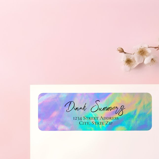 Modern Neon Pastel | Returadressetikett Returadress Etikett (Skapare uppladdad)