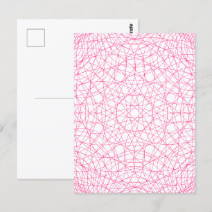 Modern Neon Rosa Art-vykort - Anpassade Vykort