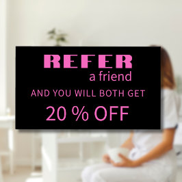 Modern Neon Rosa Black-referenskort Visitkort