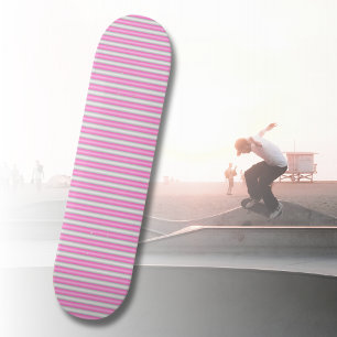 Modern Neon Rosa Rand med 3D-effekt Mini Skateboard Bräda 18,5 Cm
