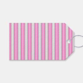 Modern Neon Rosa Rand med 3D-effekt Presentetikett