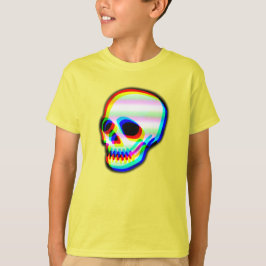 Modern Neon Skull-illustration T Shirt