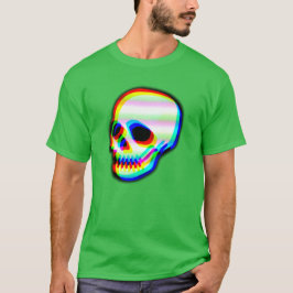 Modern Neon Skull-illustration T Shirt