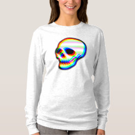 Modern Neon Skull-illustration T-Shirt